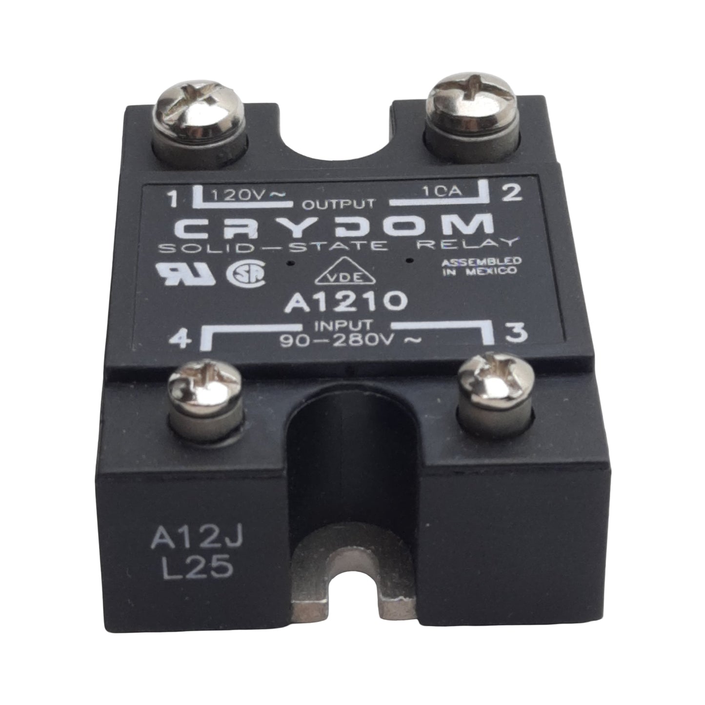 Used Lot of 2 Crydom A1210 Solid-State Relay, SPST-NO, 90-280VAC In, 10A 120VAC Out