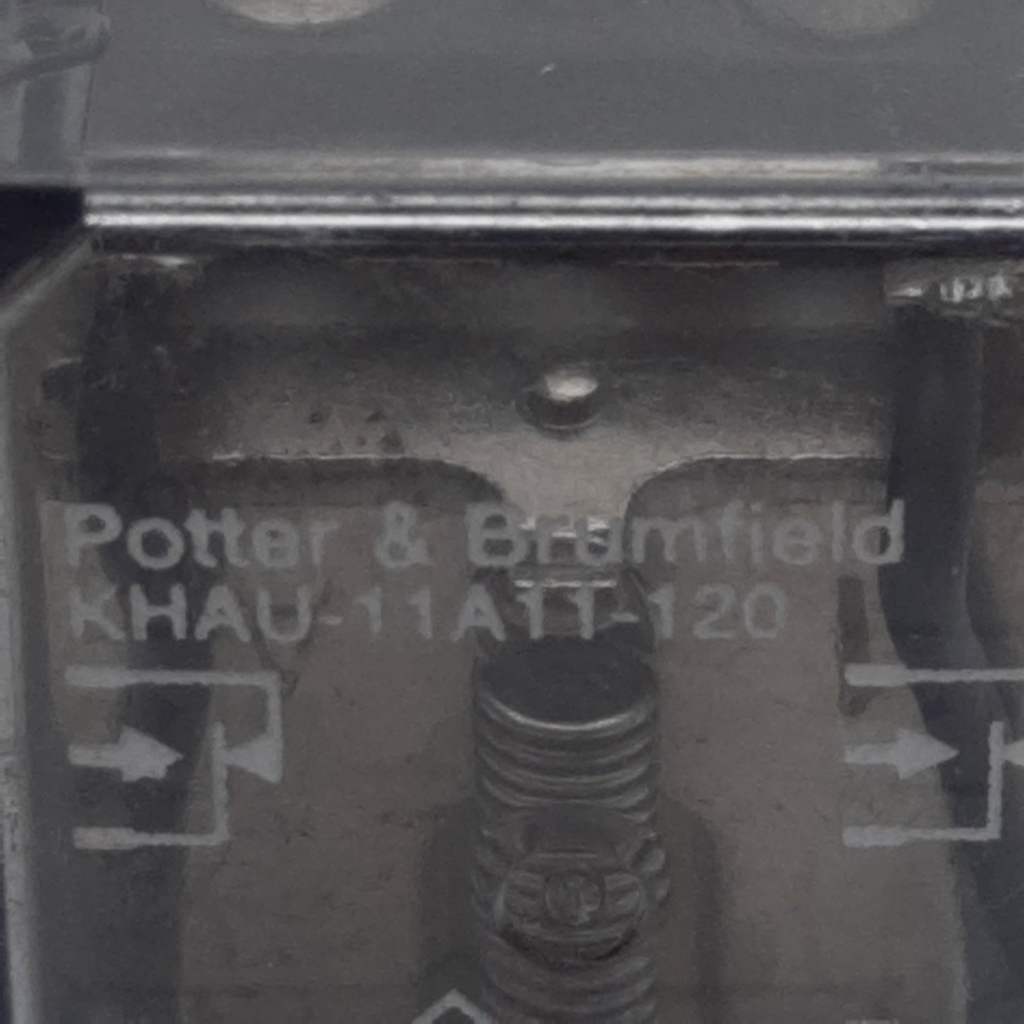 Used Potter & Brumfield KHAU-11A11-120 Ice Cube Relay, 3A 120VAC/28VDC, 120VAC Coil