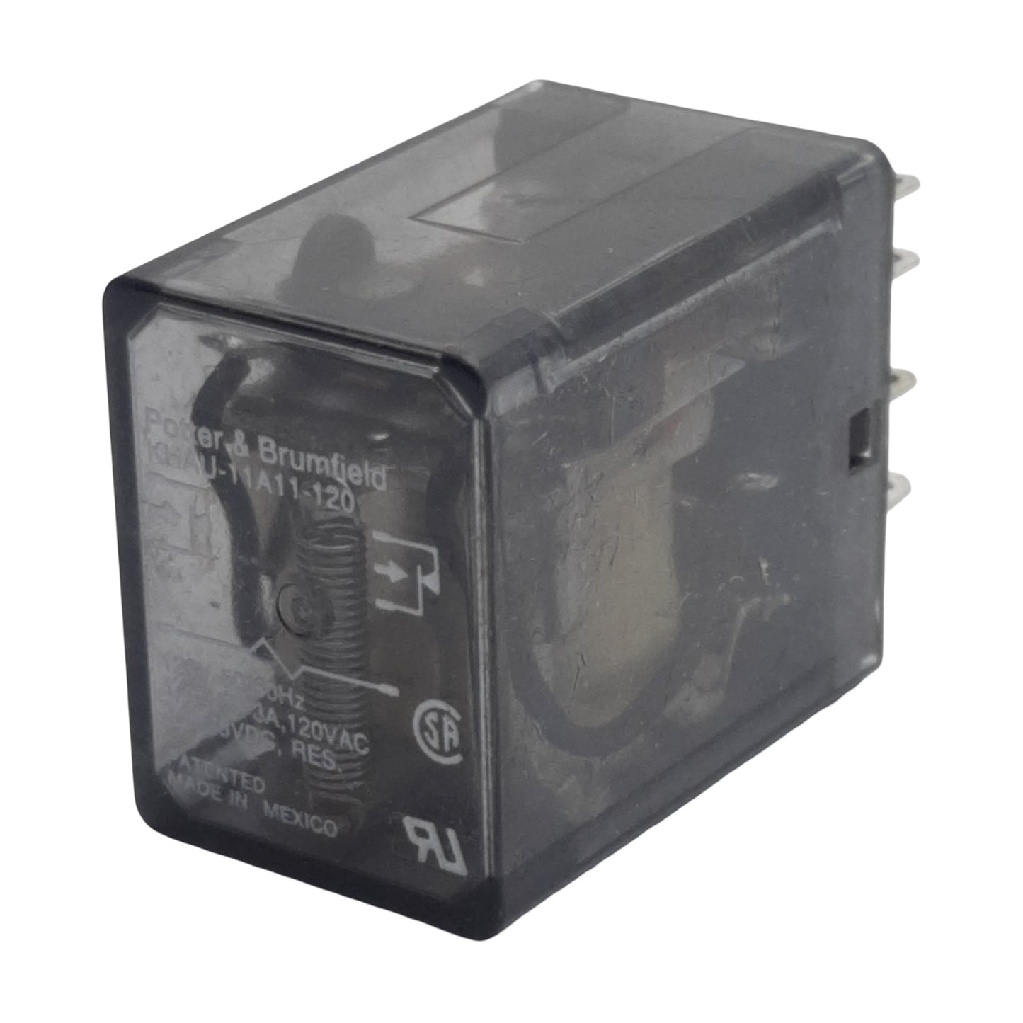 Used Potter & Brumfield KHAU-11A11-120 Ice Cube Relay, 3A 120VAC/28VDC, 120VAC Coil