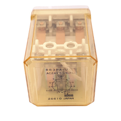New IDEC RR3PA-UAC24V Plug-In Relay, 3PDT, 11-Pin, 240VAC/30VDC 10A Max, 24VAC Coil