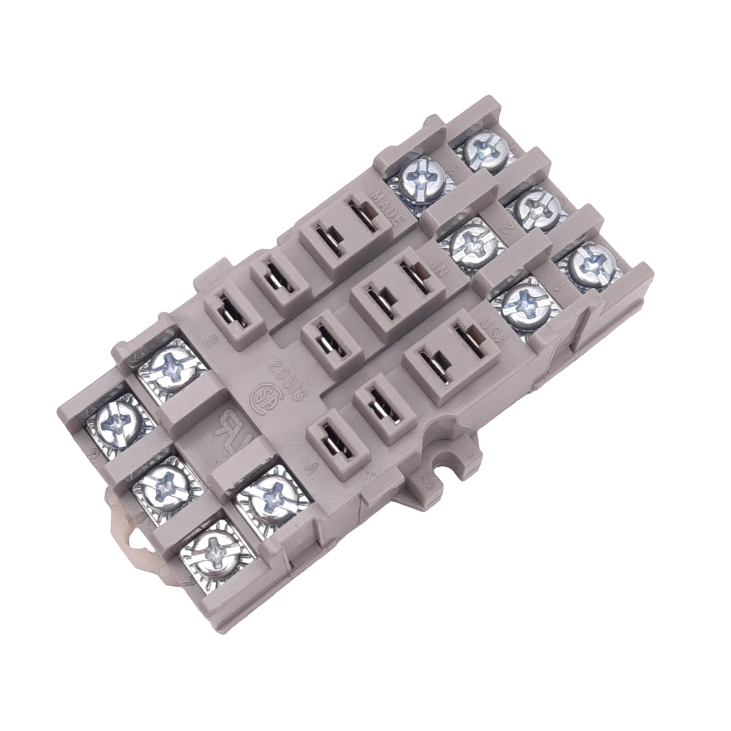 New – Open box Potter & Brumfield 27E893 Relay Socket, 11-Pin Blade, 300V 15A Max, DIN Rail