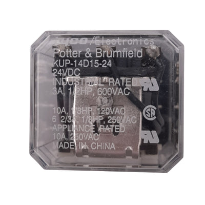 New Potter & Brumfield KUP-14D15-24 Plug-In Relay, 3PDT, 600VAC 3A Max, 24VDC Coil