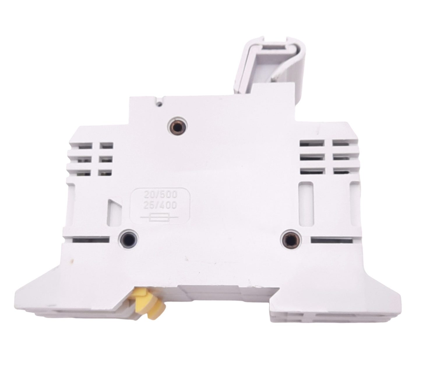 Used Legrand 21403 10x38 Fuse Holder, 2-Fuse, 500VAC 6A Max, DIN Rail Mount