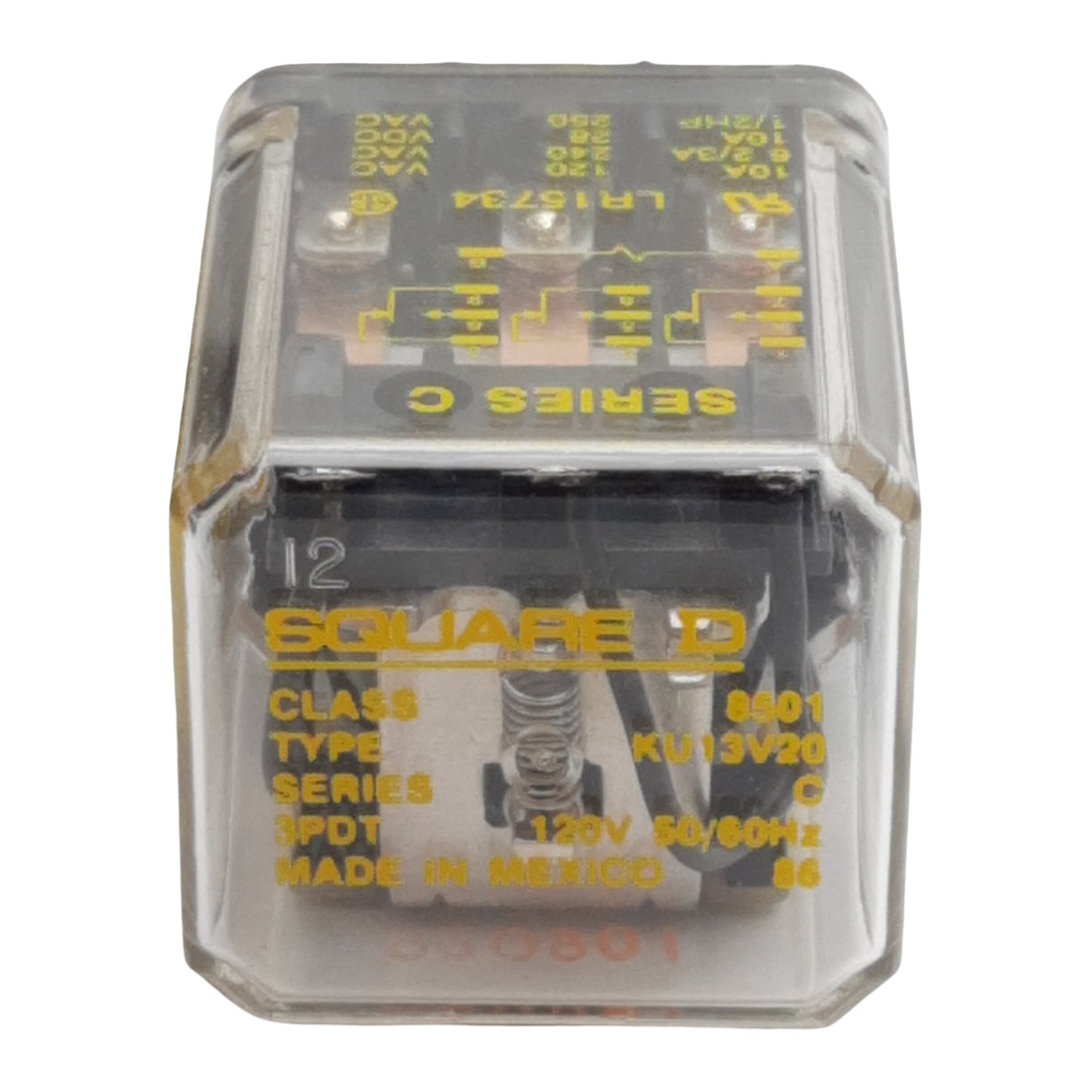 New Square-D 8501KU13V20 Ice Cube Relay, 3PDT, 10A 120VAC/28VDC, 120VAC Coil