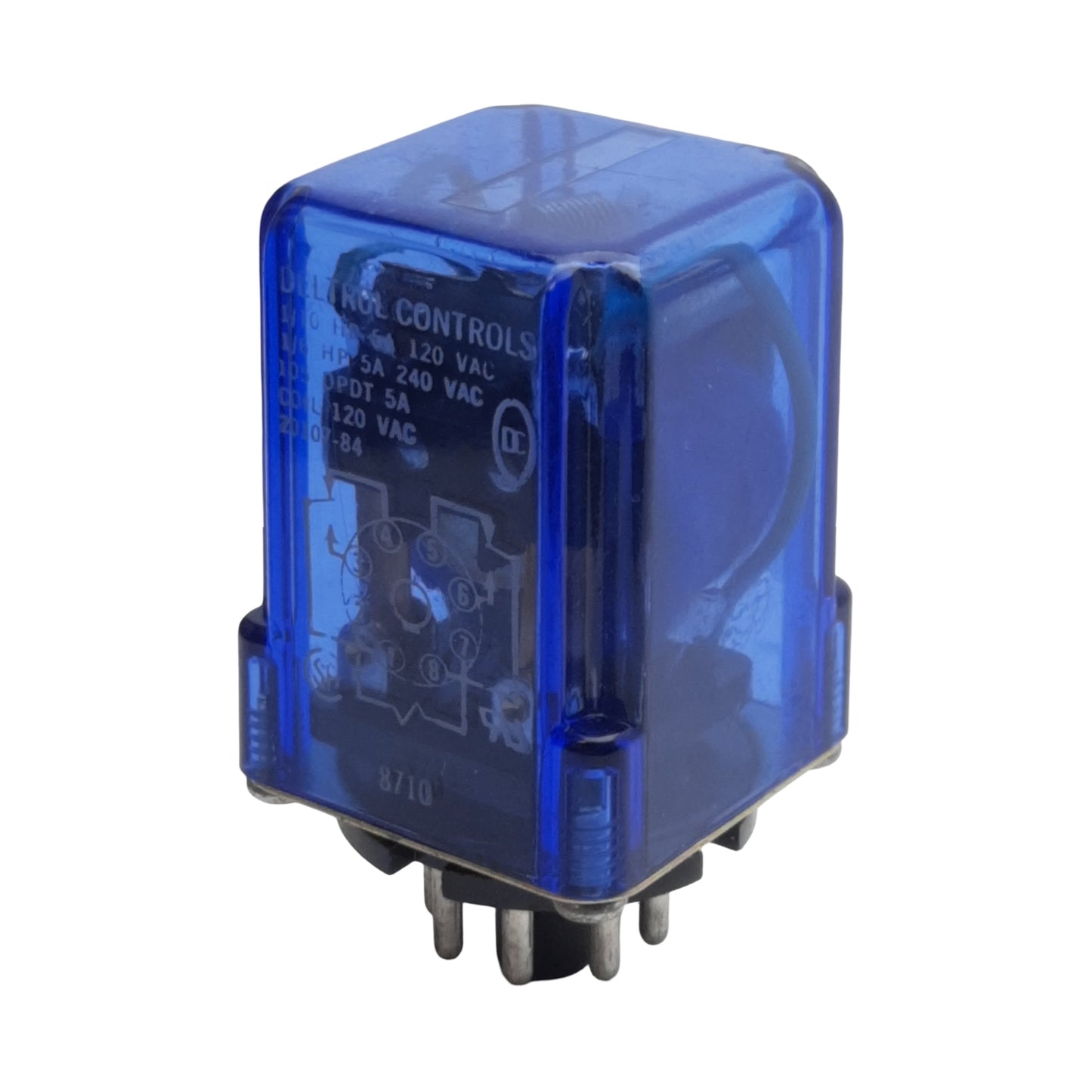 Used Deltrol Controls 20107-84 Ice Cube Relay, DPDT, 5A 120/240VAC, 120VAC Coil