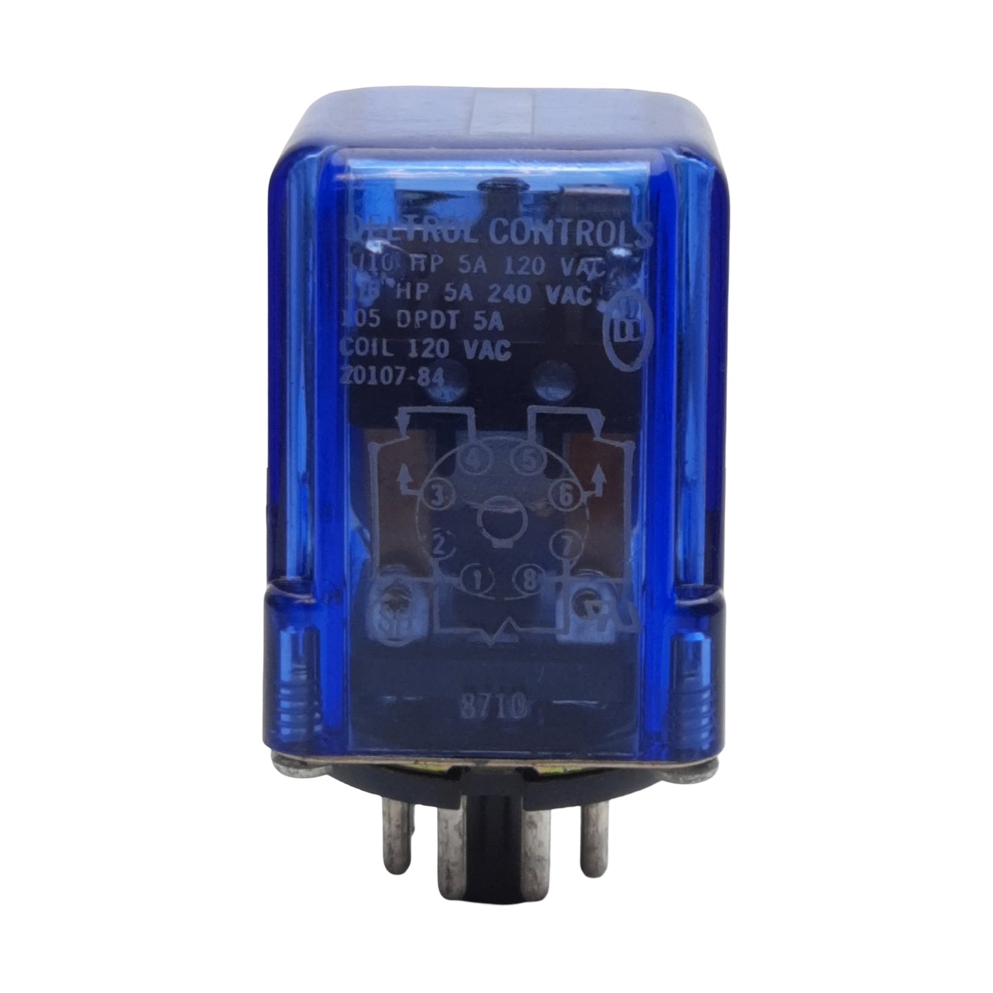 Used Deltrol Controls 20107-84 Ice Cube Relay, DPDT, 5A 120/240VAC, 120VAC Coil