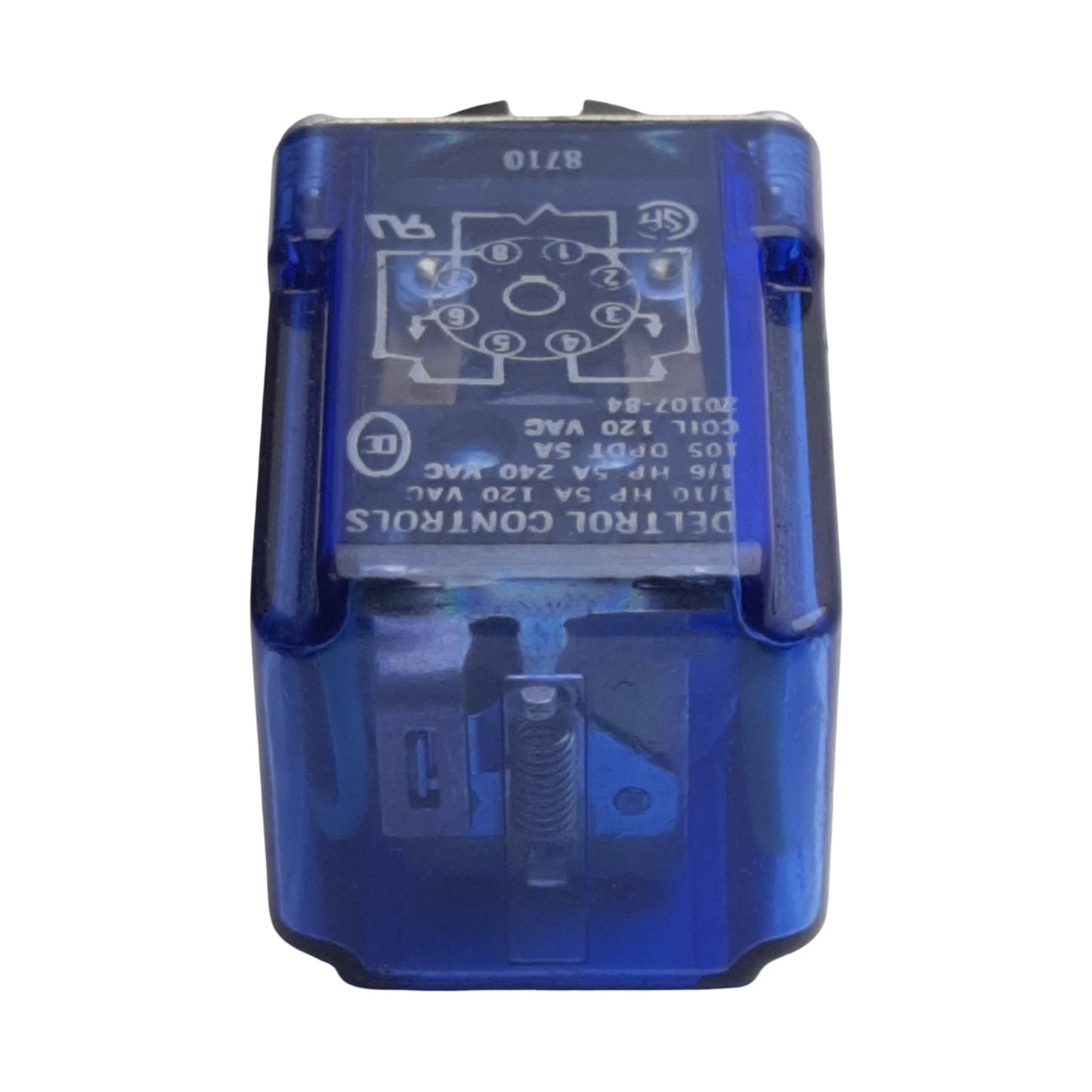 Used Deltrol Controls 20107-84 Ice Cube Relay, DPDT, 5A 120/240VAC, 120VAC Coil