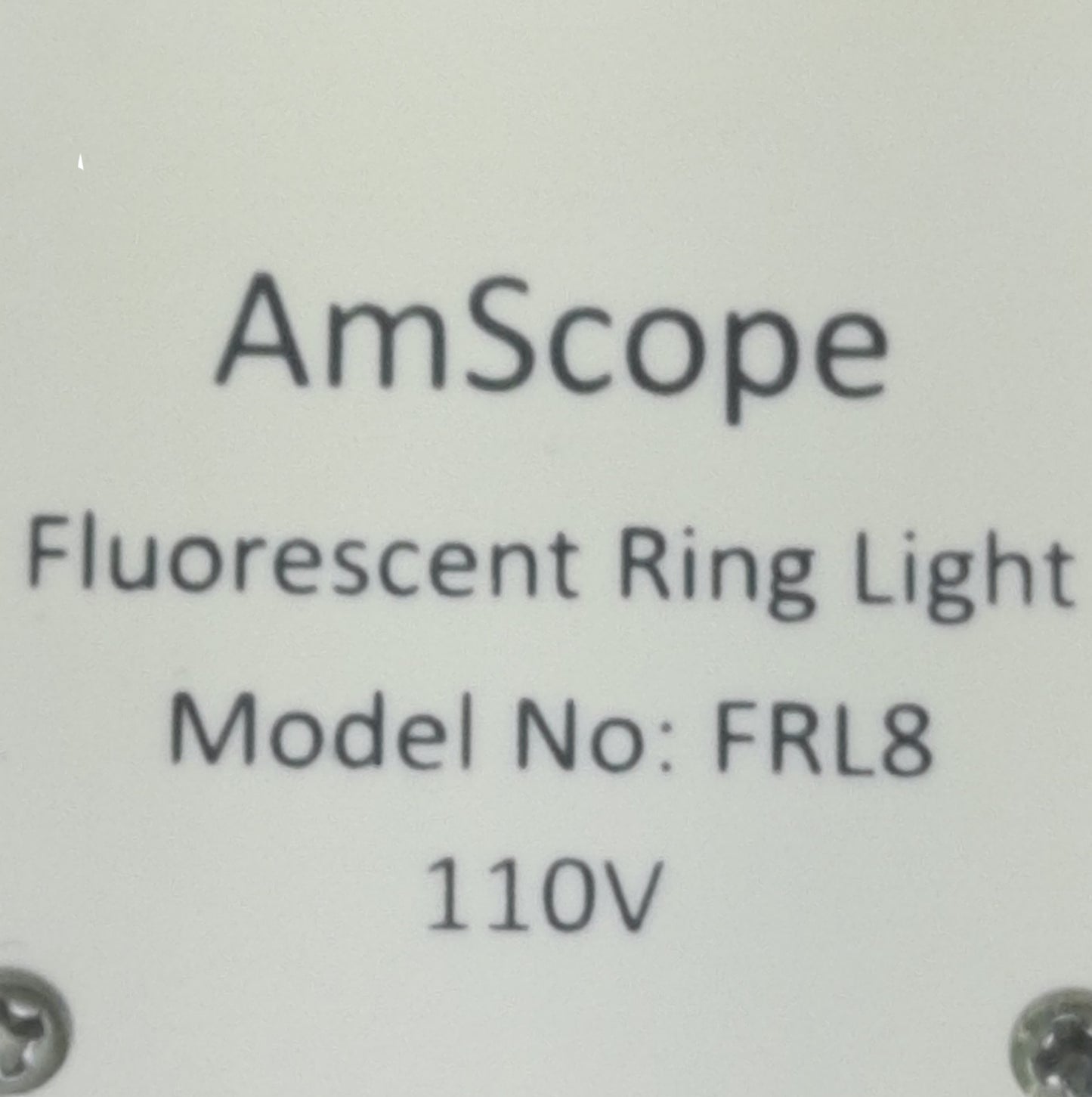 Used AmScope FRL8 Stereo Microscope Fluorescent Ring Light 110V, 8W, ø60mm ID