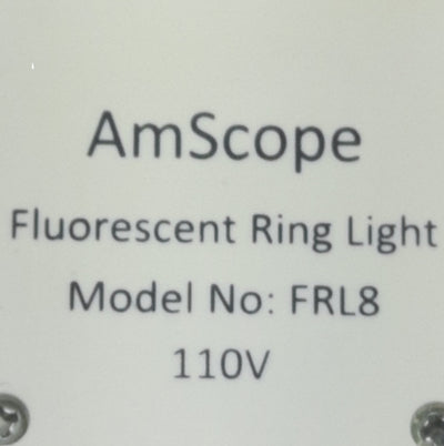 Used AmScope FRL8 Stereo Microscope Fluorescent Ring Light 110V, 8W, ø60mm ID