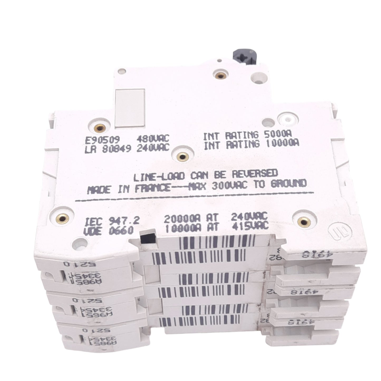 Used Merlin Gerin 24540 C60N-3P-16A-D Circuit Breaker, 3-Pole, 16A, 240/480VAC Max