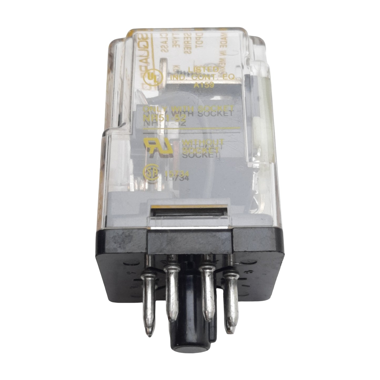 Used Square-D 8501 KP12P14V14 Ice Cube Relay, DPDT, 10A 250VAC, 24VDC Coil
