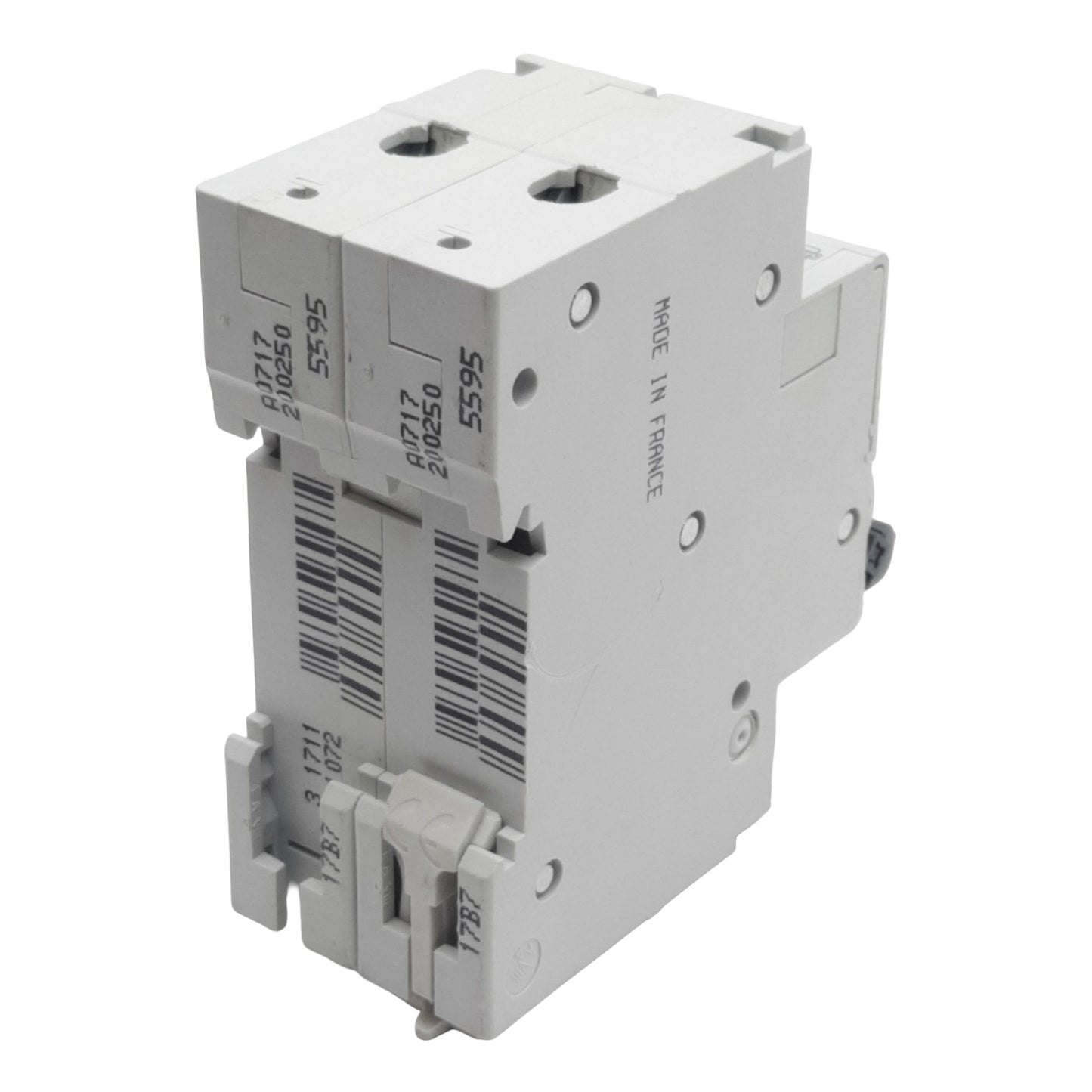 Used Merlin Gerin 27914 K60N Circuit Breaker, 2-Pole, 20A 400VAC, C-Curve, DIN Rail
