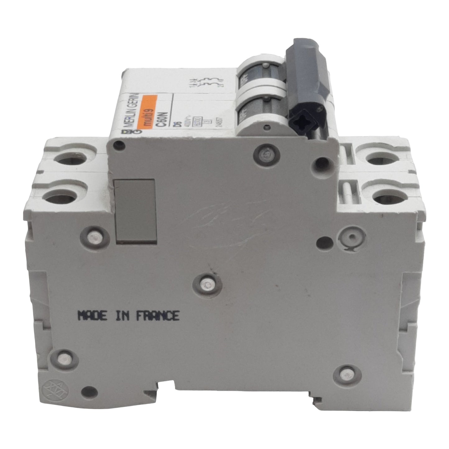 Used Merlin Gerin 24657 C60N Circuit Breaker, 2-Pole, 6A 400VAC, D-Curve, DIN Rail