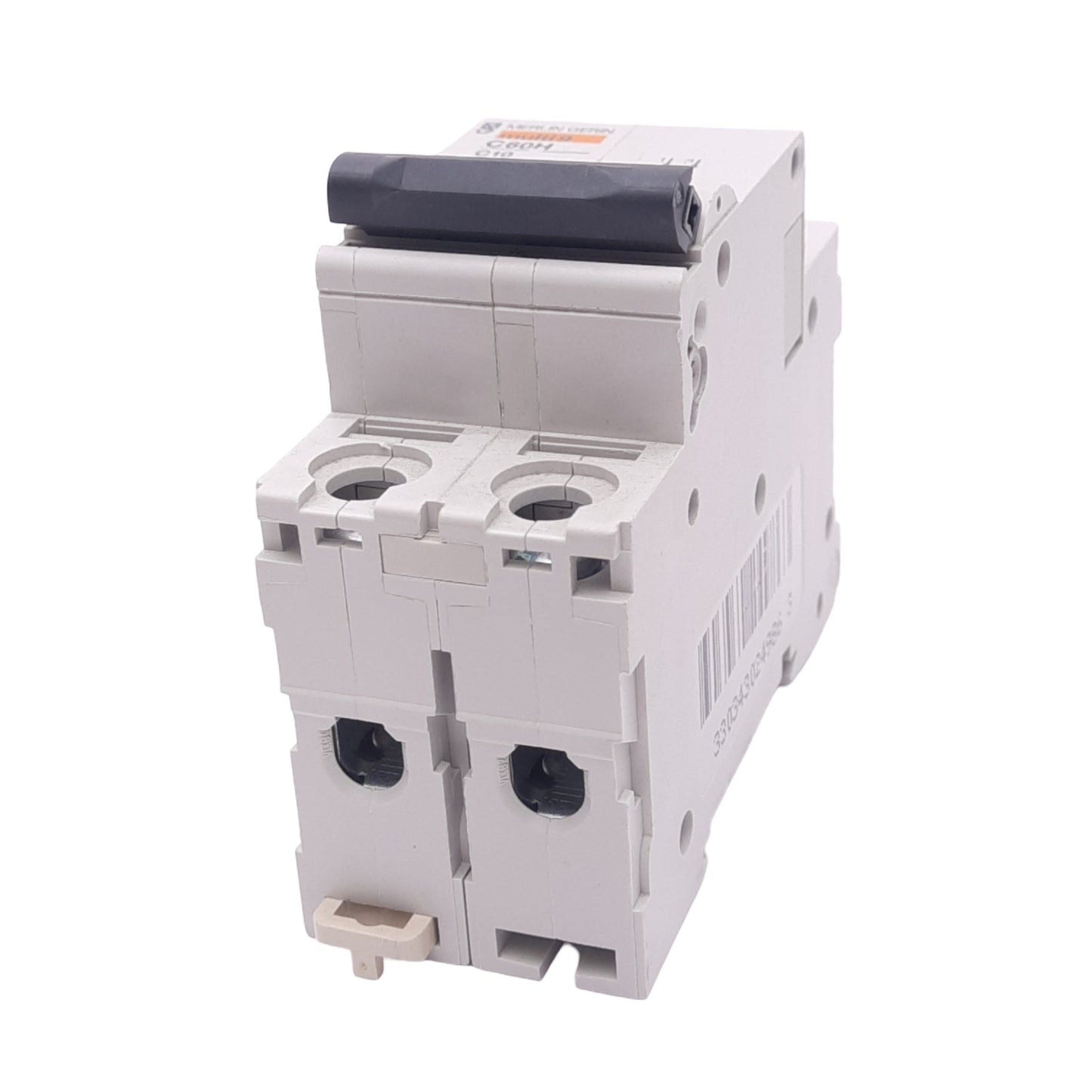 Used Merlin Gerin 24986 C60H-2P-10A-C Circuit Breaker, 2-Pole, 10A, 400VAC, DIN Rail