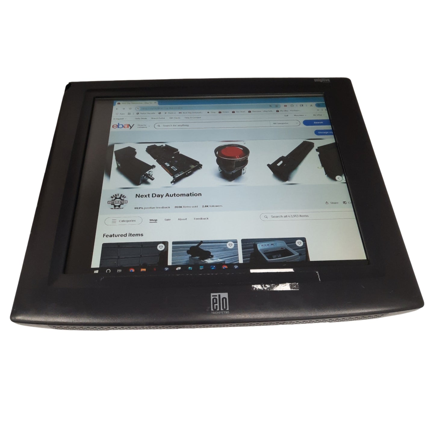 Used Elo ET1725L-8CWF-1-G Touchscreen Monitor 17in 12-19VDC*Chipped Plastic Top Left*