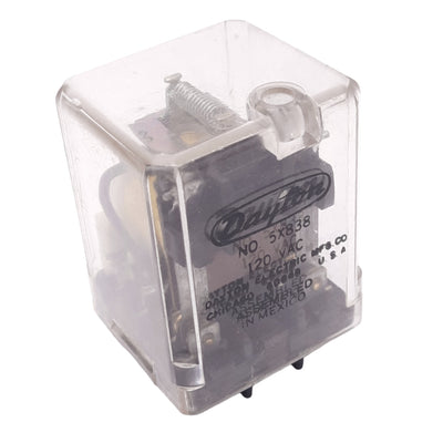 Used Dayton 5X838 Plug-In Ice-Cube Relay, DPDT, 8-Pin, 10A Max, 120VAC Coil