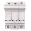 Used Siemens 3NW7 030 Fuse Holder, 3-Pole, 10x38, 690VAC 32A Max, DIN Rail, *Chipped