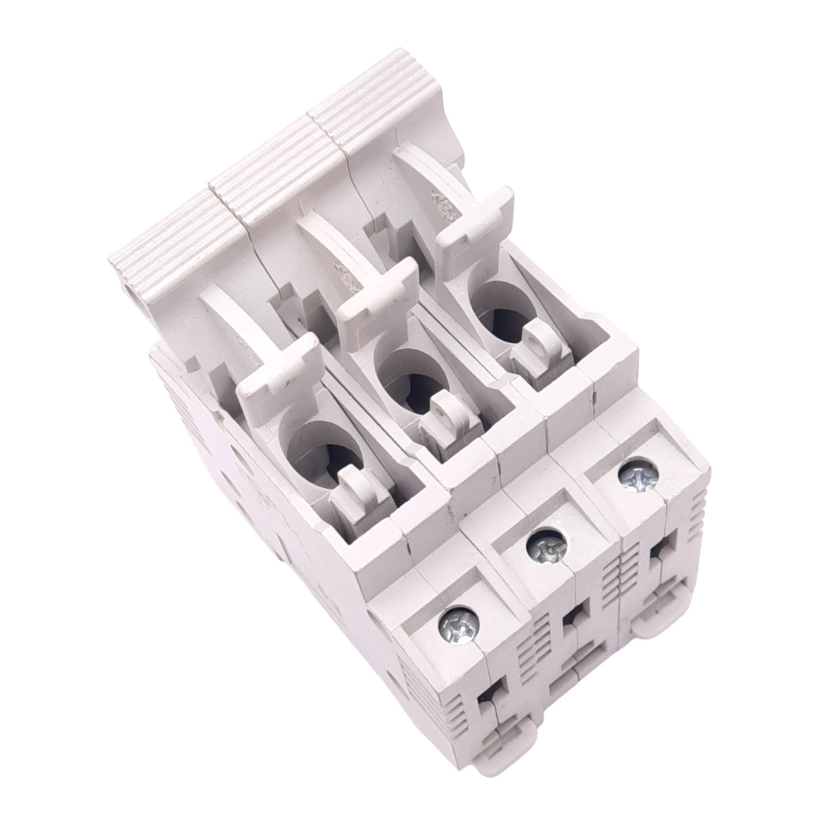 Used Siemens 3NW7 030 Fuse Holder, 3-Pole, 10x38, 690VAC 32A Max, DIN Rail, *Chipped