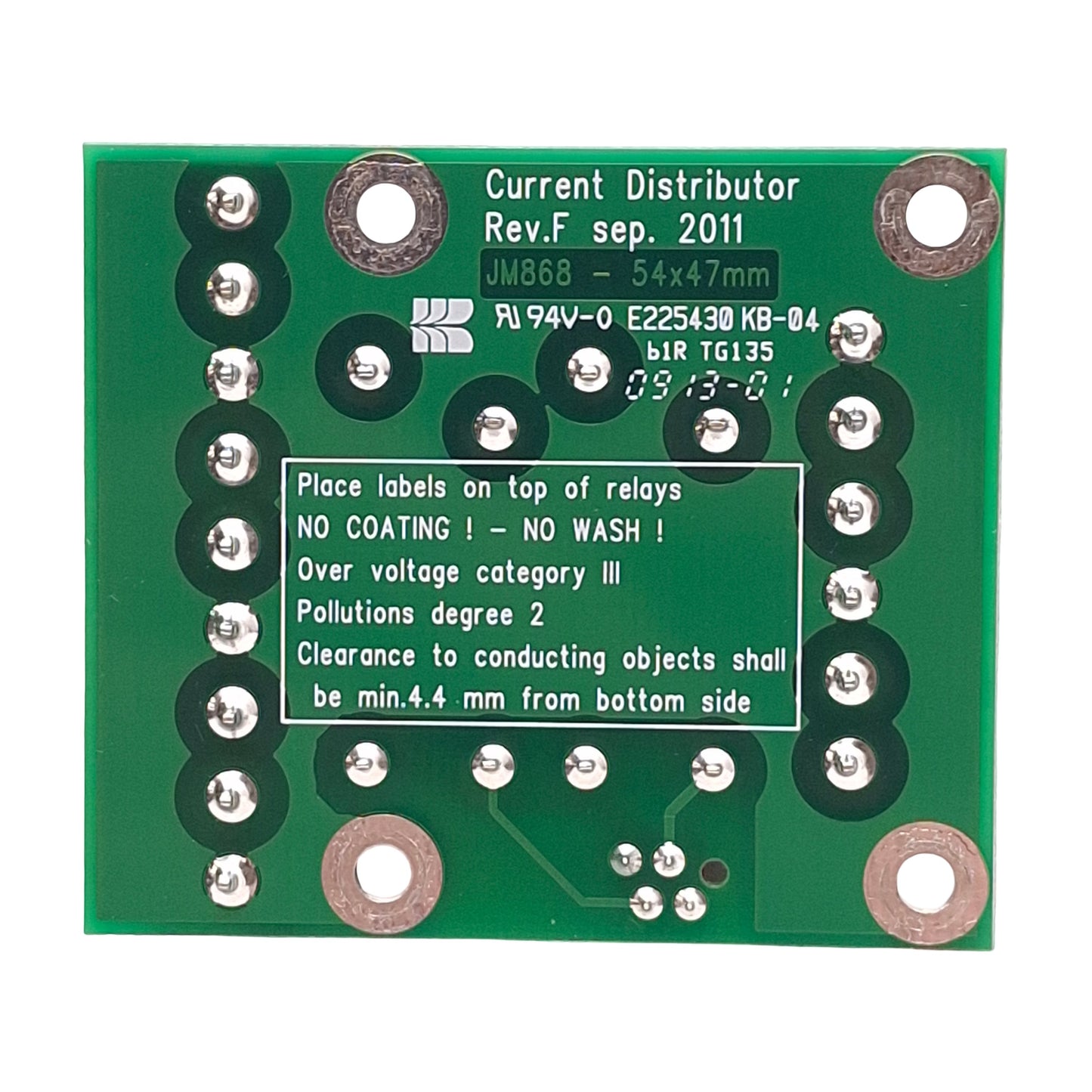 Used Universal Robots JM868 Rev. F Current Distributor Module, 54mm x 47mm