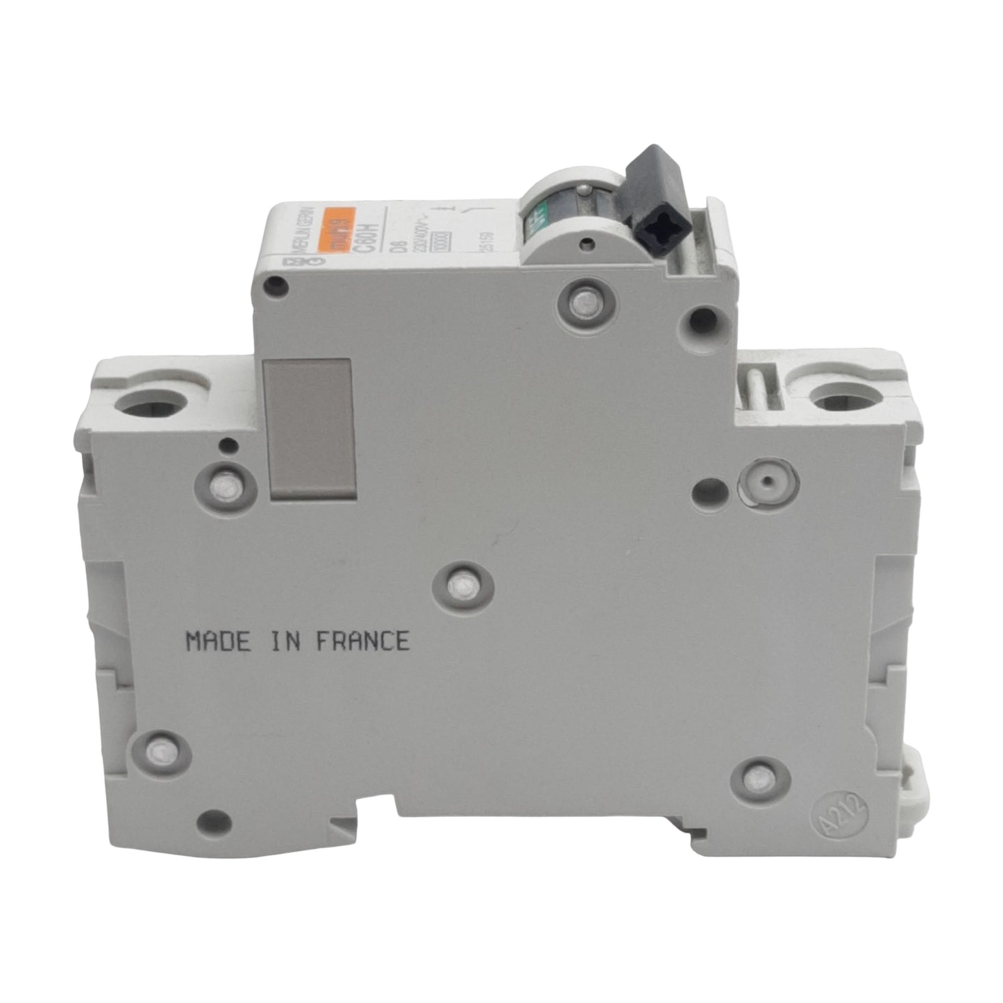 Used Lot of 2 Merlin Gerin 25159 C60H Circuit Breaker 1-Pole, 6A 230/400VAC, DIN Rail
