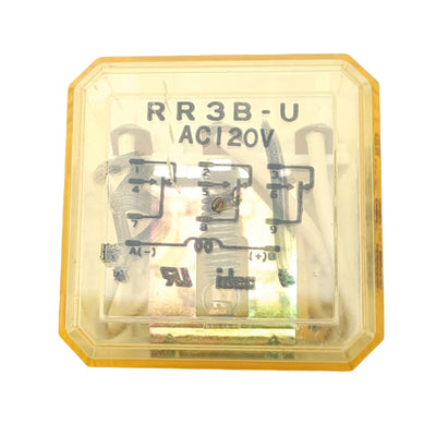 New IDEC RR3B-UAC120V Plug-In Relay, 3PDT, 11-Pin, 240VAC 10A Max, 120VAC Coil