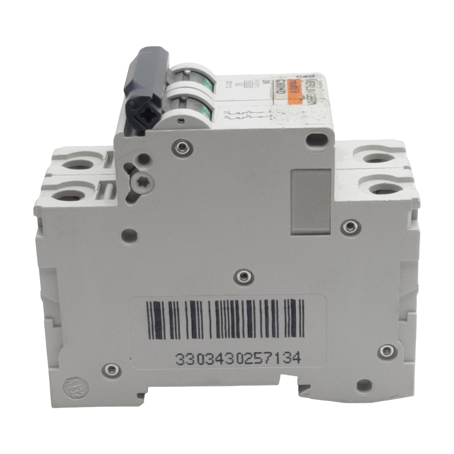 Used Merlin Gerin 25713 C60HD Circuit Breaker, 2-Pole, 6A 415VAC, D-Curve, DIN Rail
