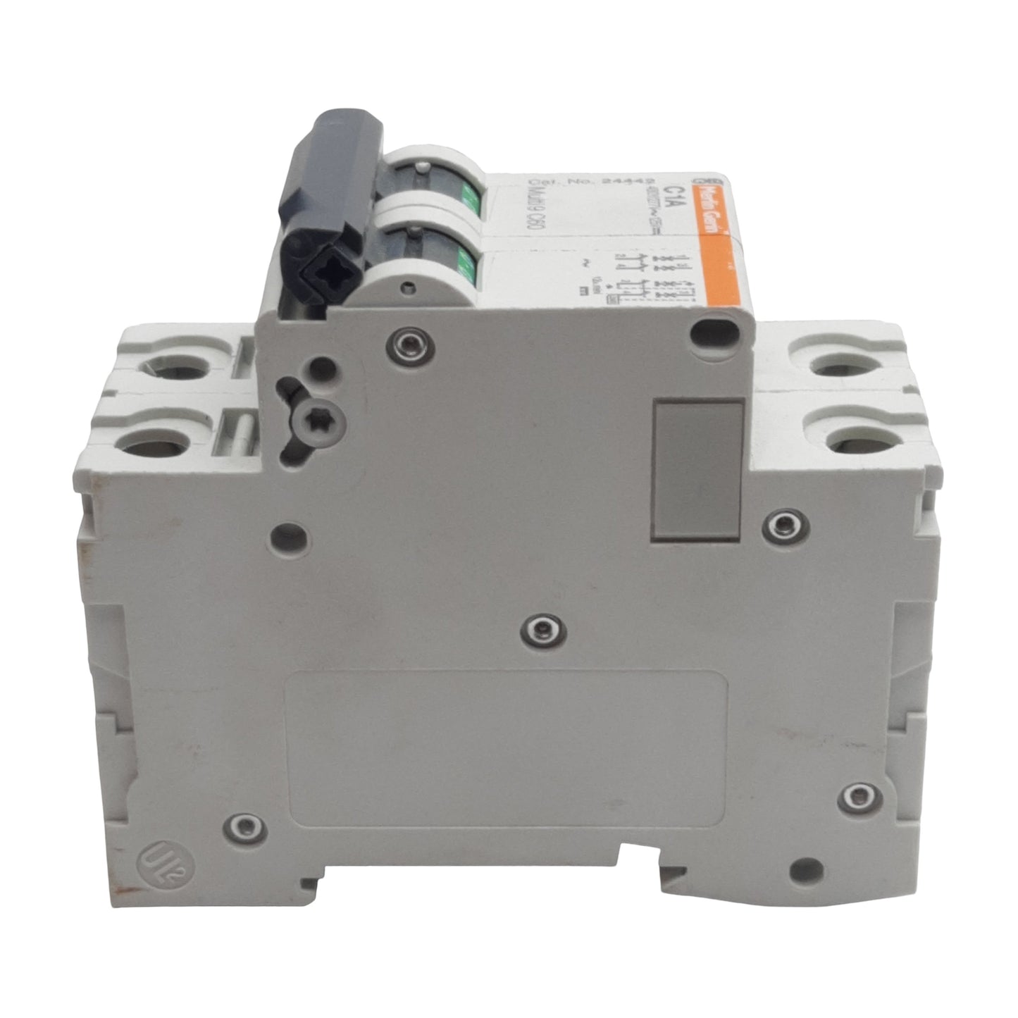 Used Merlin Gerin 24442 Circuit Breaker, 2-Pole, 1A 480Y/277VAC, C-Curve, DIN Rail