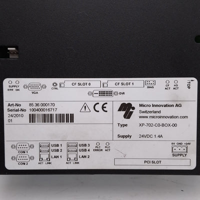 New – Open box Eaton XP-702-C0-BOX-00 Micro Innovations Box PC, 1Ghz, 1024MB DRAM, 24VDC