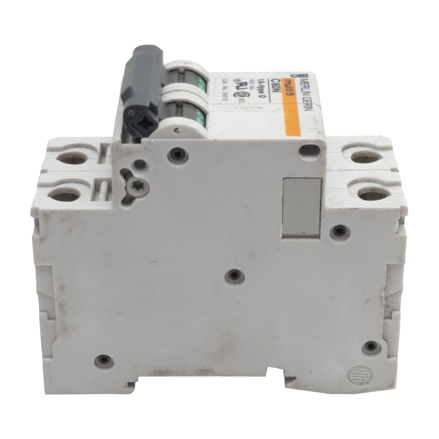 Used Merlin Gerin 24516 Circuit Breaker, 2-Pole, 1A 480VAC, D-Trip, DIN Rail