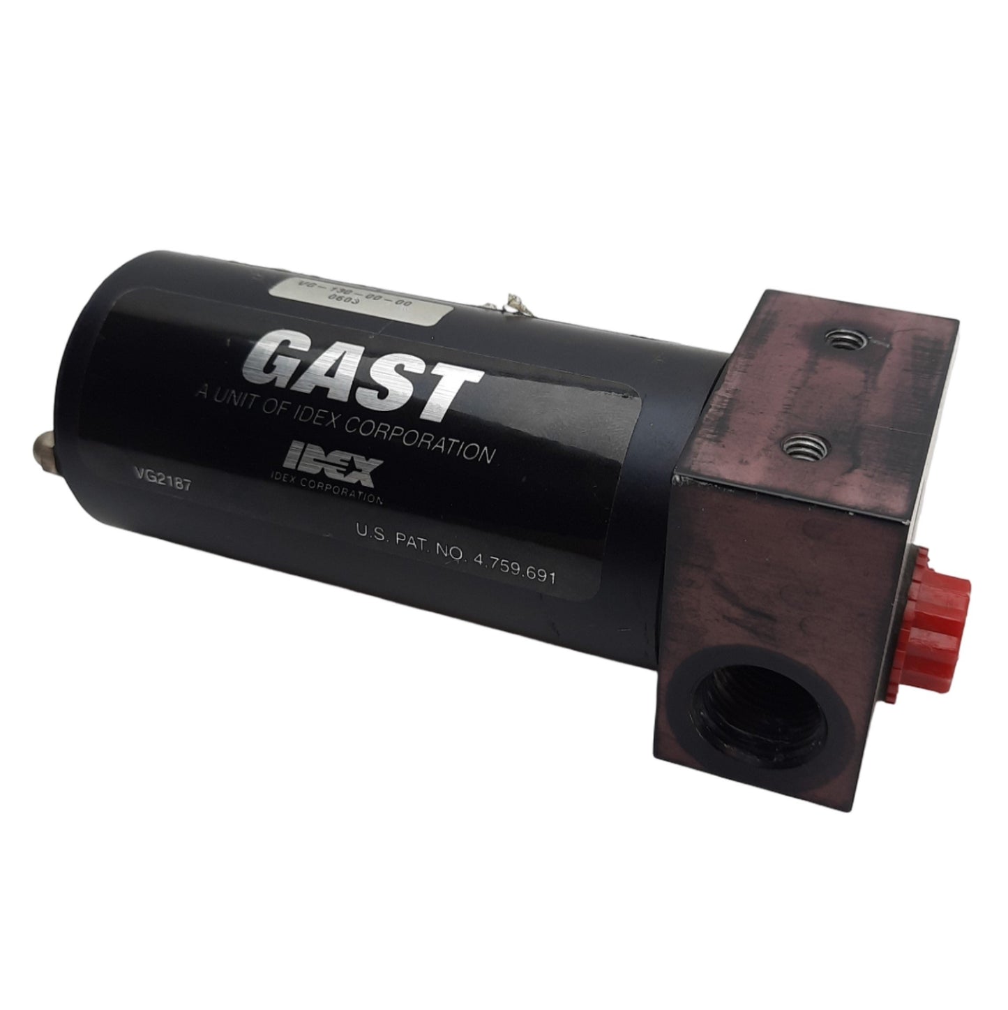 Used Gast VG-130-00-00 Vacuum Generator 1/2" NPT Vacuum 68 PSI 1/8" NPT Pressure Port