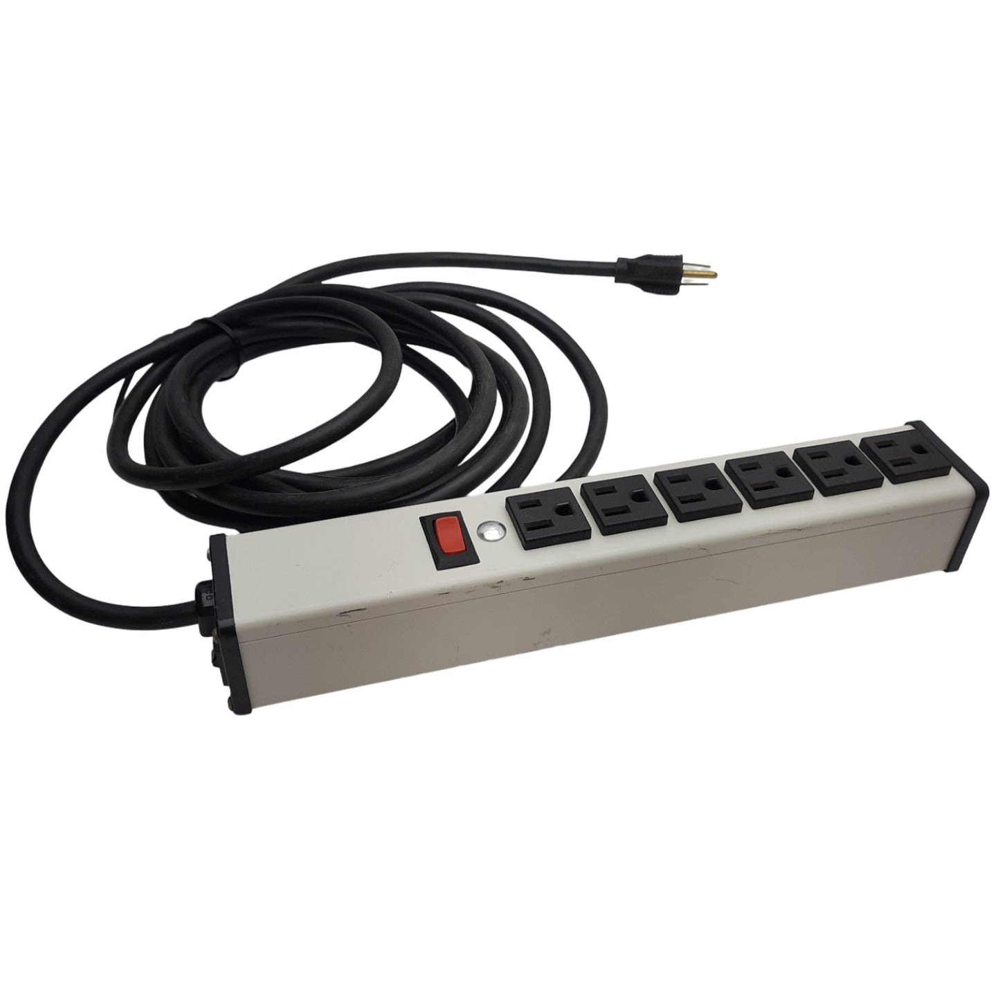 Used Wiremold UL207BD Plug-In Outlet Center 6 Outlets, 16ft Cord, 12-1/4in Length