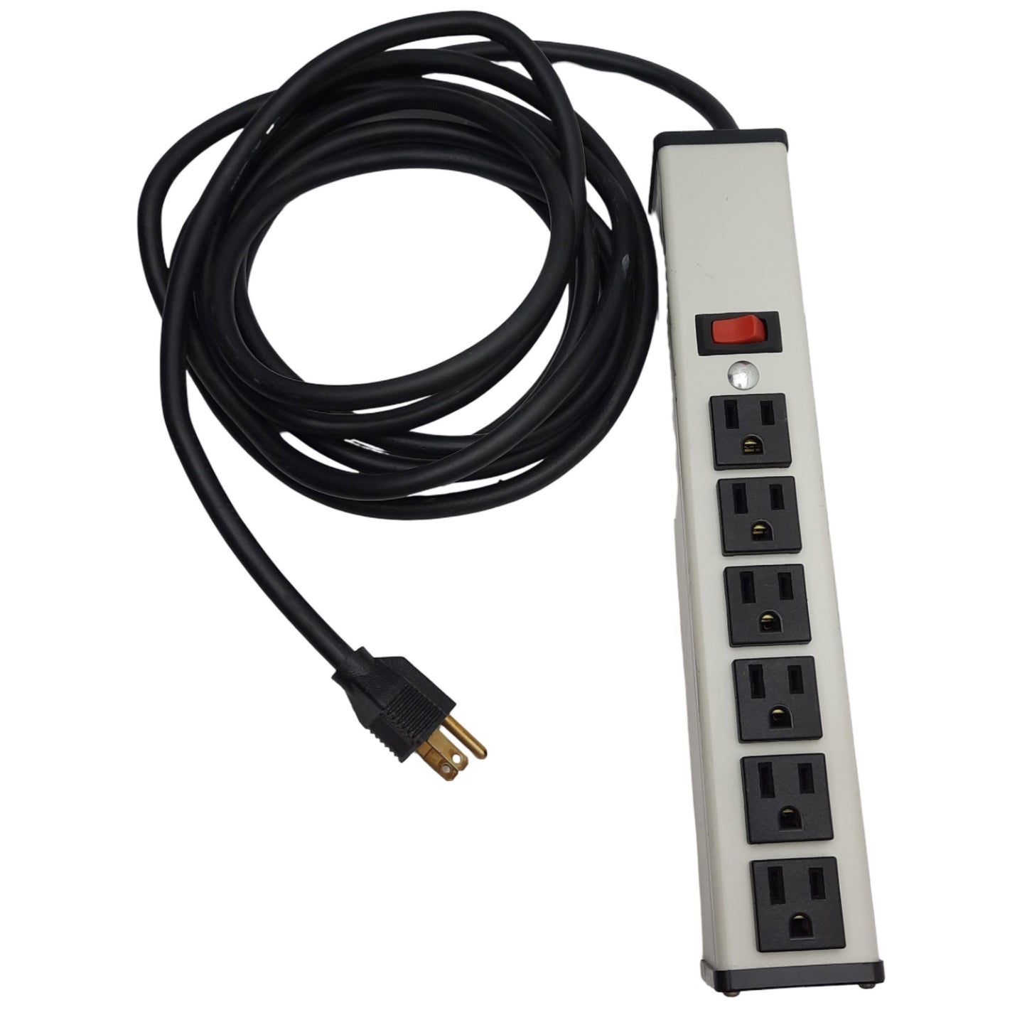 Used Wiremold UL207BD Plug-In Outlet Center 6 Outlets, 16ft Cord, 12-1/4in Length
