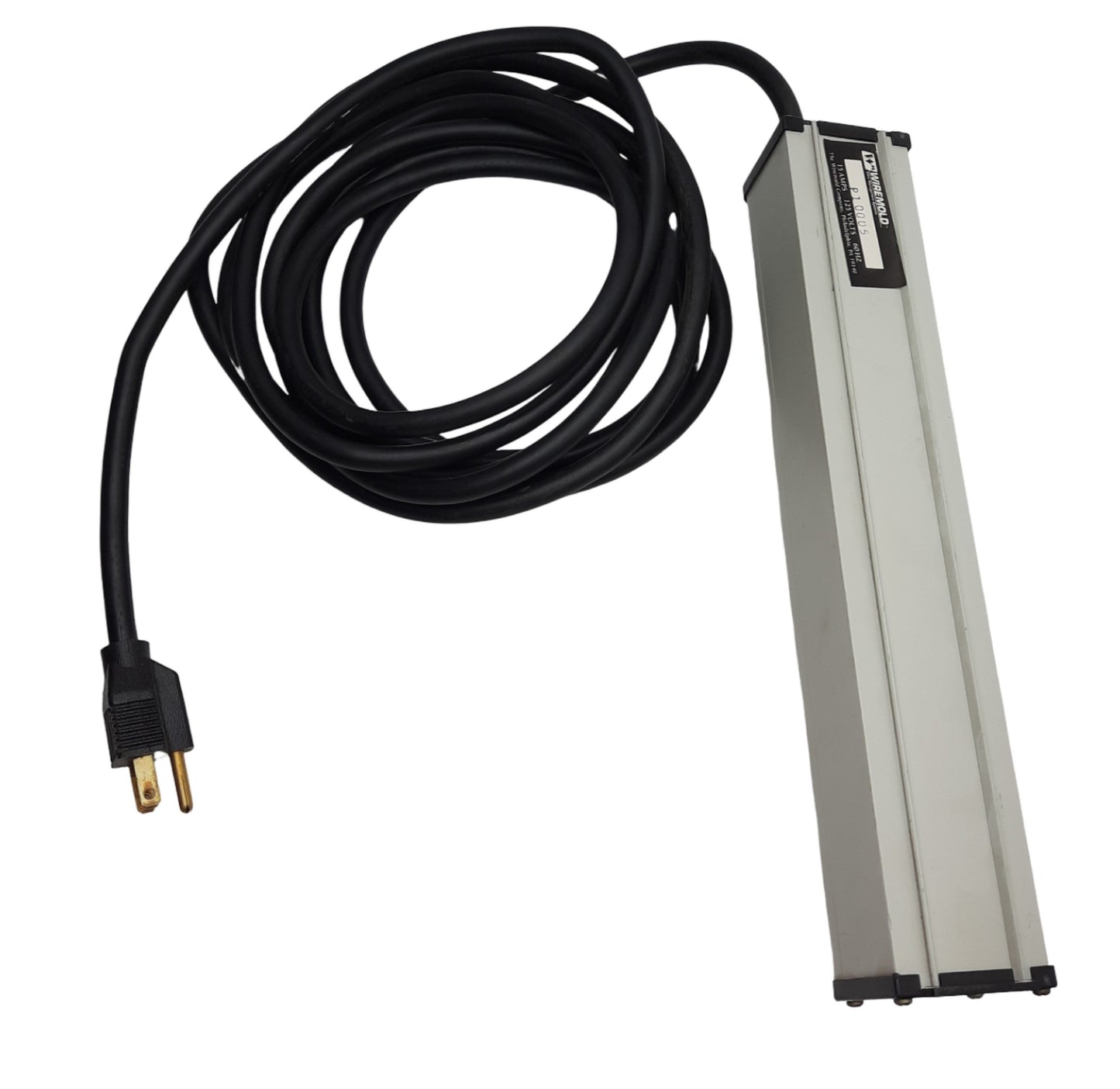 Used Wiremold UL207BD Plug-In Outlet Center 6 Outlets, 16ft Cord, 12-1/4in Length