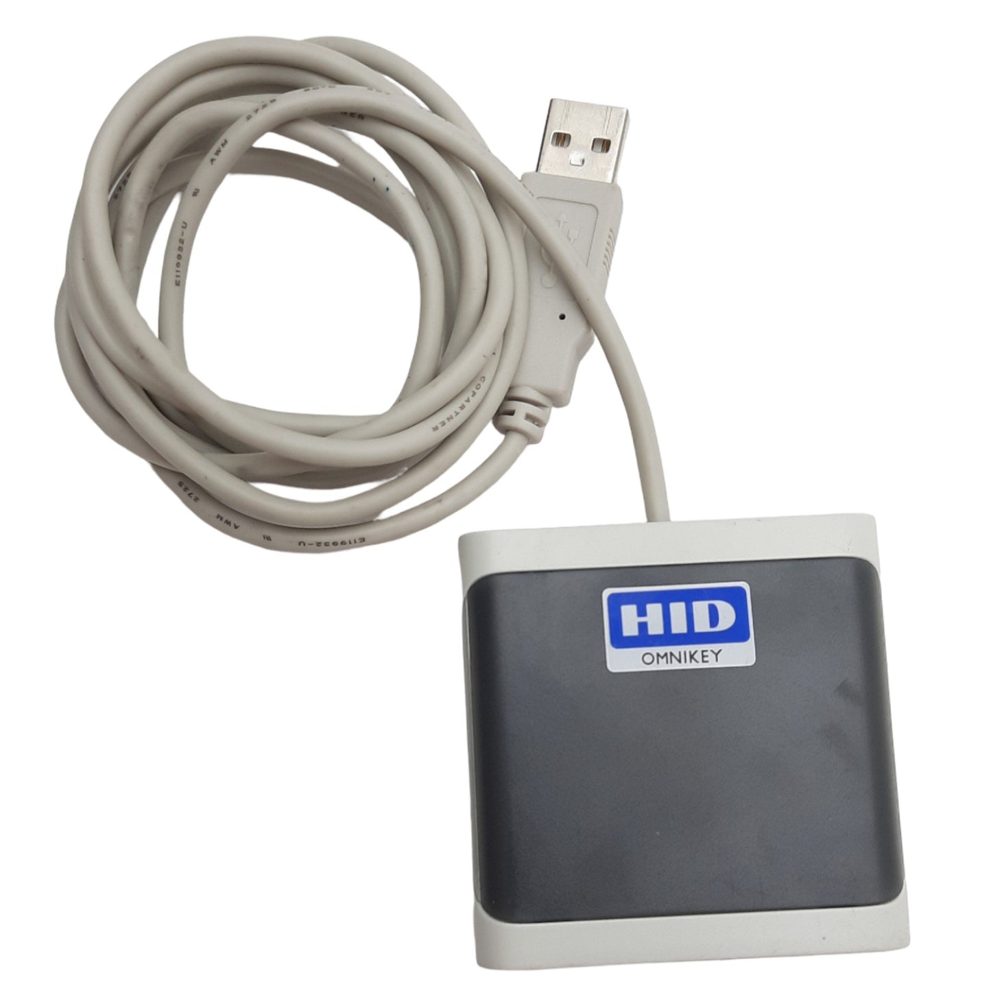 Used HID R50220318 OMNIKEY Smart Card Reader USB 3, 2.39 x 2.32 x 0.44in, 12Mbps