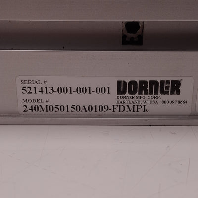 For parts or not working Dorner 240M05150A0109-FDMPL Belt Conveyor, 2200 Series, 5in x 18in *For Parts*