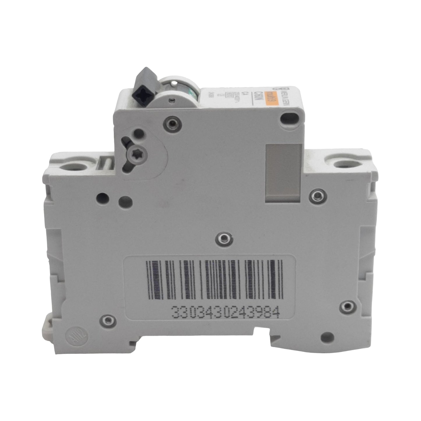 Used Merlin Gerin 24398 Circuit Breaker, 1-Pole, 4A 230/400VAC, C-Curve, DIN Rail