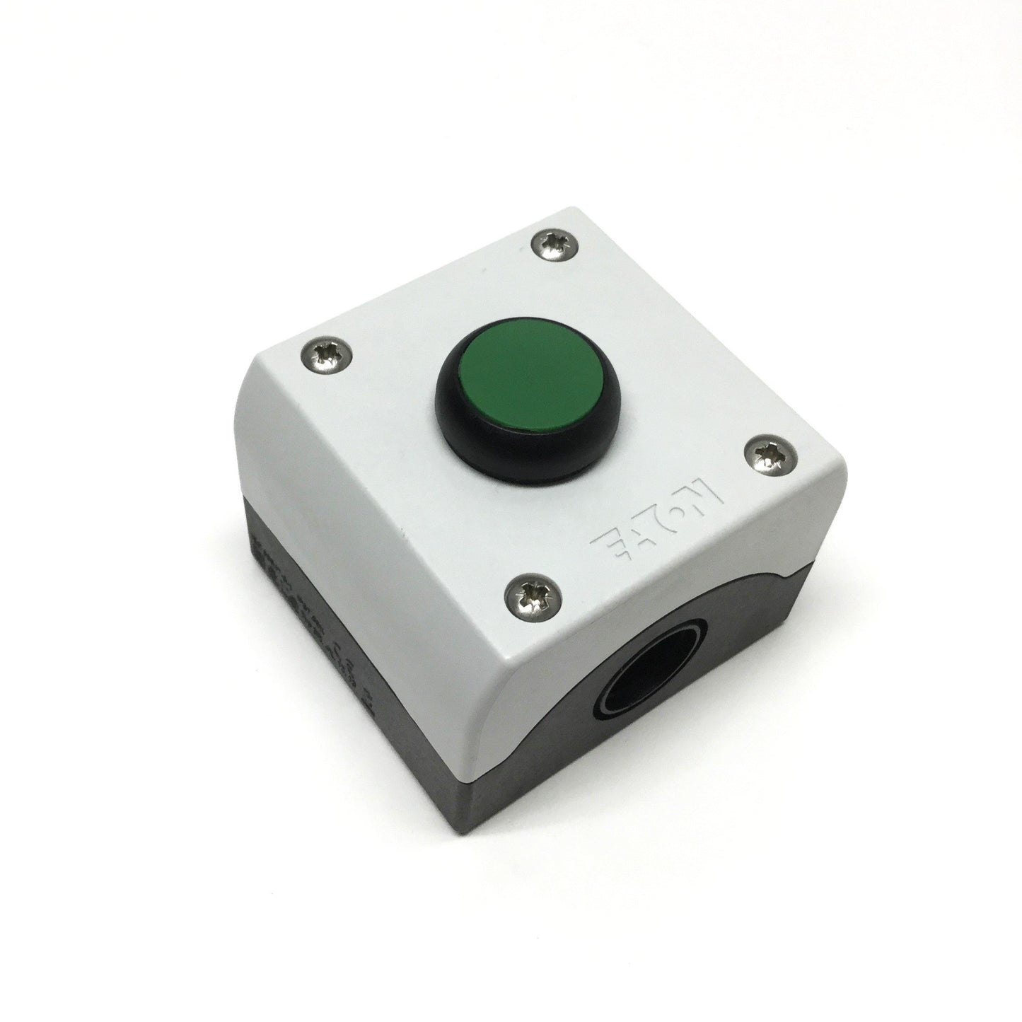 Used Eaton RMQ Titan M22-I1 1-Station Pushbutton Enclosure w/Momentary Green 1NO