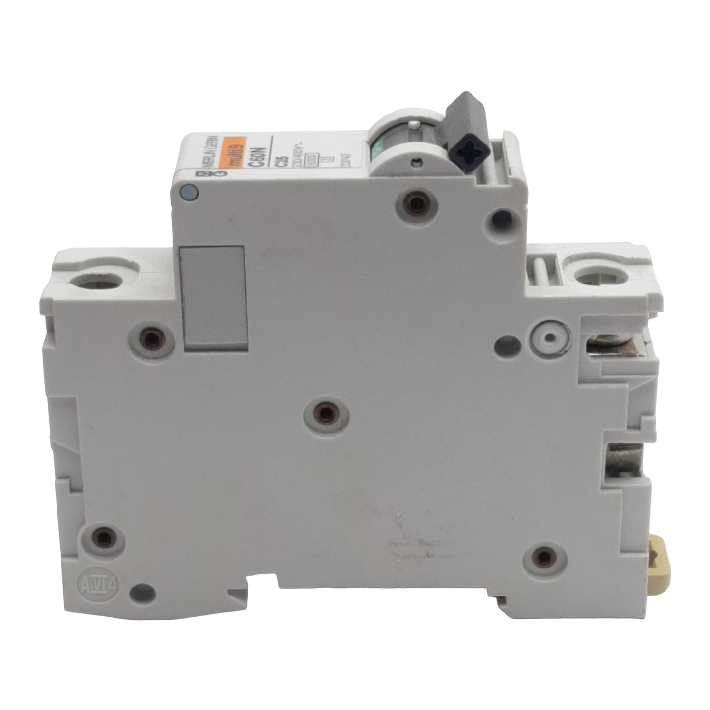 Used Merlin Gerin 23742 Circuit Breaker, 1-Pole, 25A 230/400VAC, C-Curve, DIN Rail