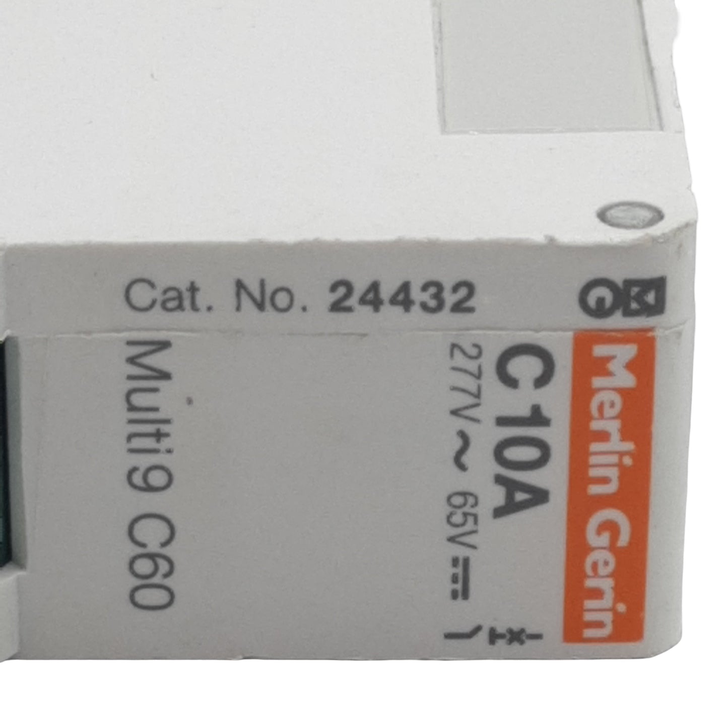 Used Lot of 2 Merlin Gerin 24432 Circuit Breaker, 1-Pole, 10A 277VAC/65VDC, DIN Rail