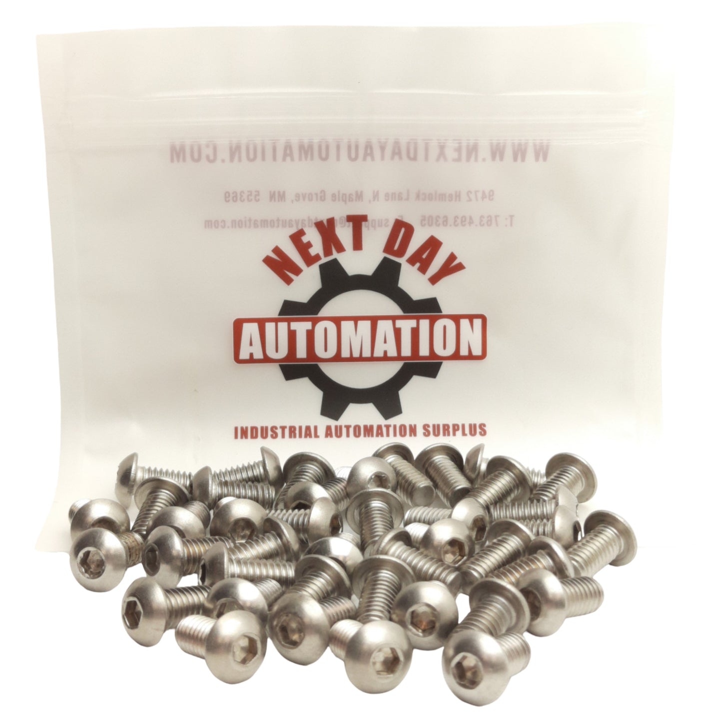 Used Lot of 40 80/20 3611 SS Button Head Socket Cap Screw Hardware, 5/16-18 x .625"