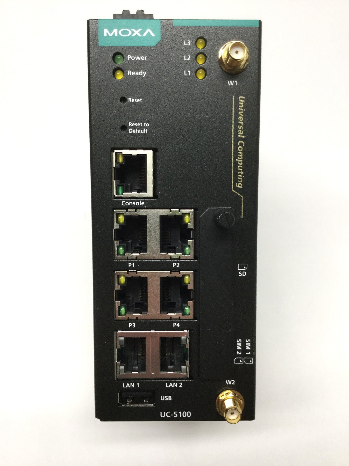 Used Moxa UC-5102-LX Industrial Embedded Computer, 4x Serial, 2x Ethernet, Mini PCIe