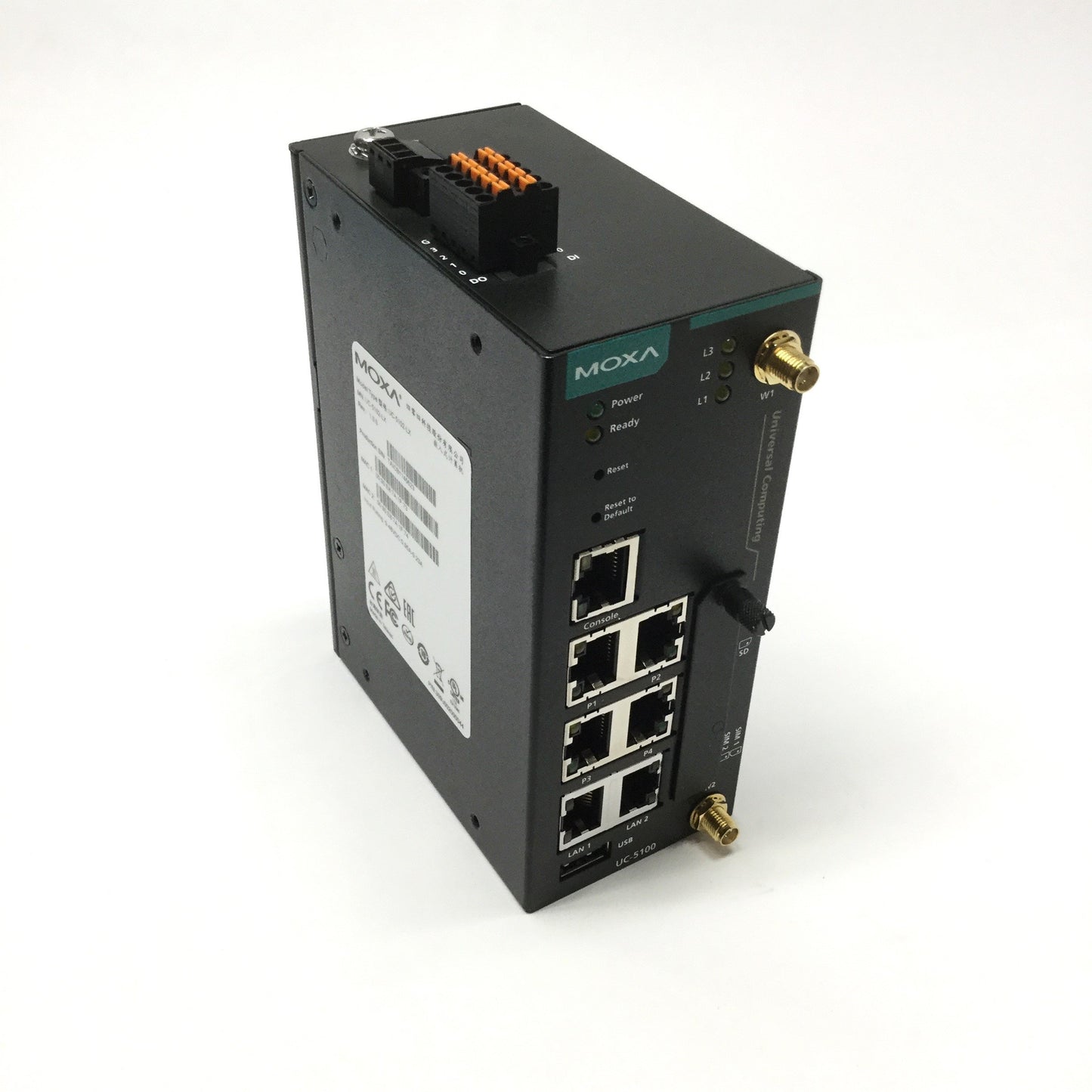 Used Moxa UC-5102-LX Industrial Embedded Computer, 4x Serial, 2x Ethernet, Mini PCIe