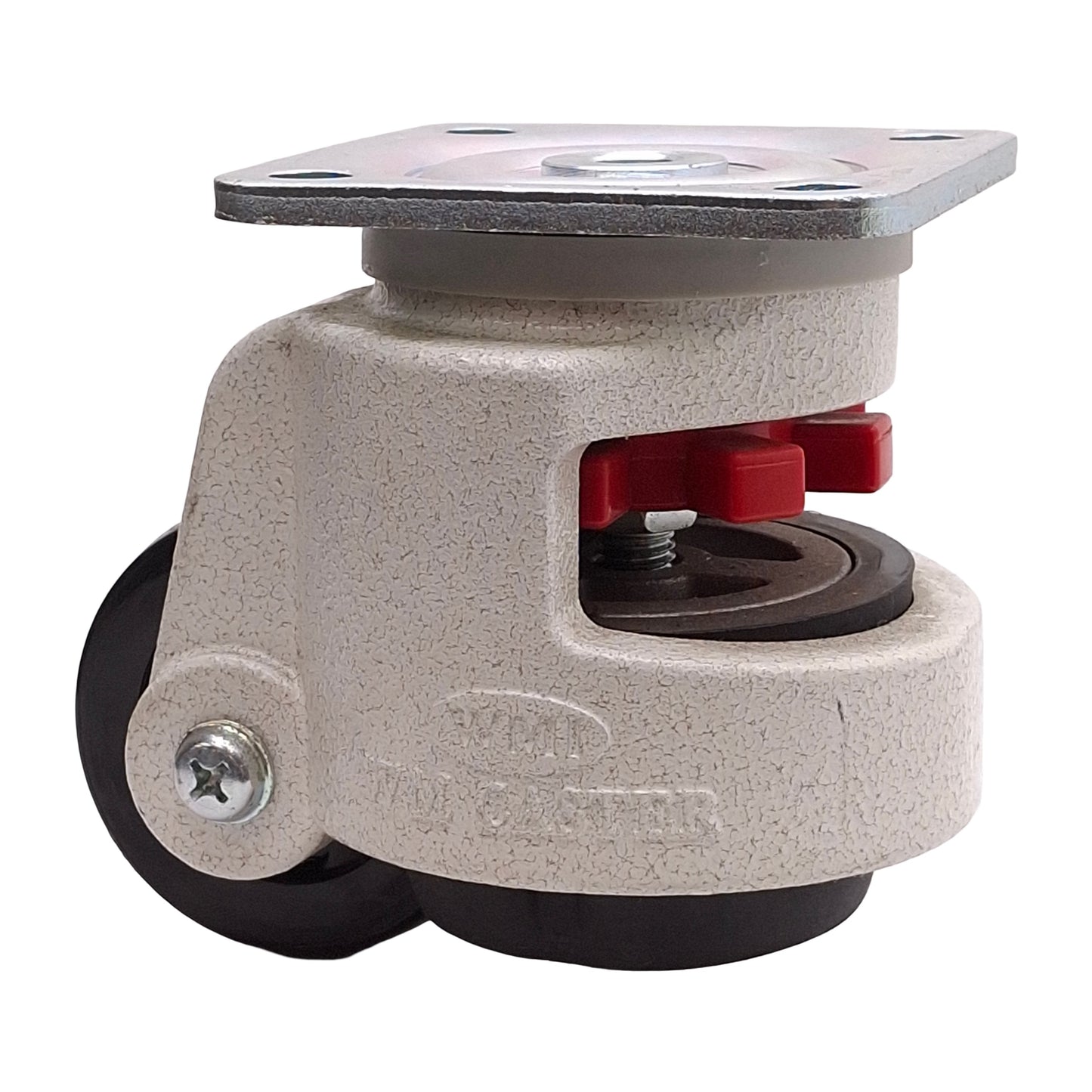 Used WM Caster WGD-100F Leveling Caster, 3.75" x 3.75" Plate, 4.75" Height, 825lb