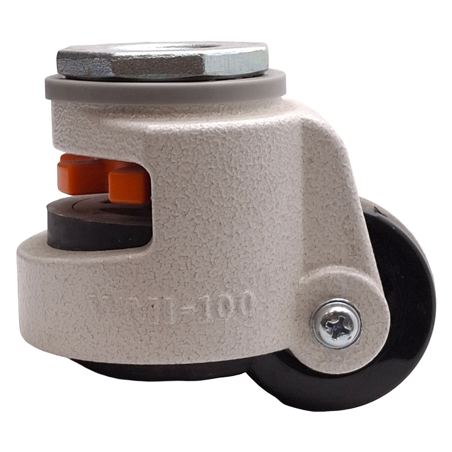 Used WM Caster WMPIN-100S Leveling Caster, 5/8"-11 Stem, 4.75" Height, 825lb Load
