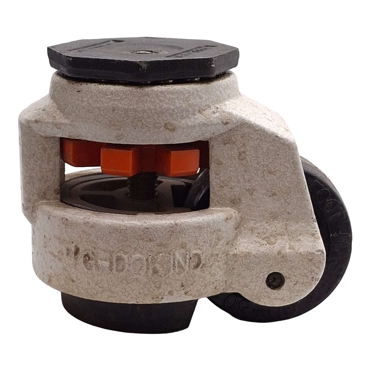Used Foot Master GD-80-S-NYN Stem Mount Swivel Leveling Caster, ø63mm Wheel, 550kg
