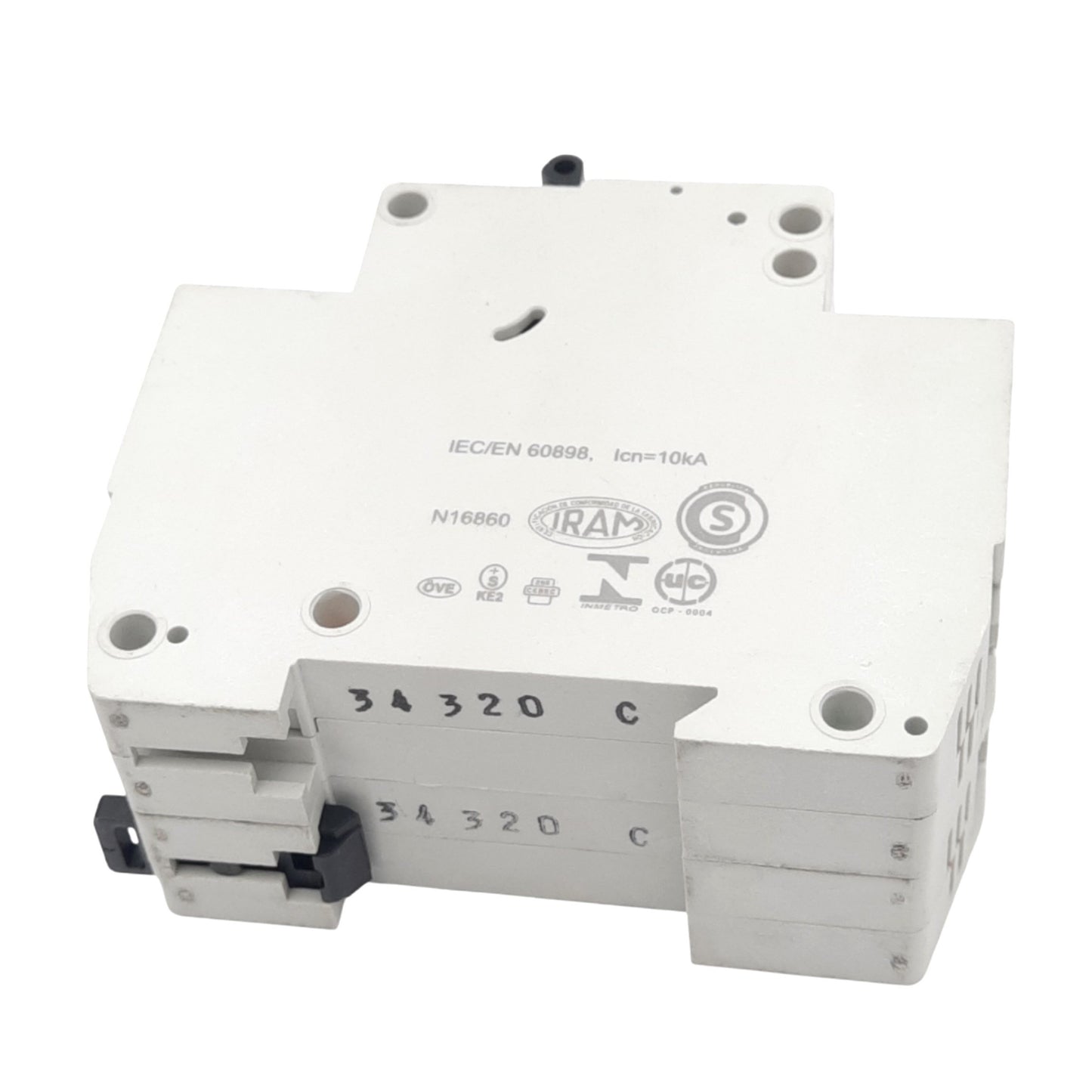 Used Moeller FAZ-2-C20 Circuit Breaker, 2-Pole, 20A, 480Y/277VAC, C-Curve, DIN Rail
