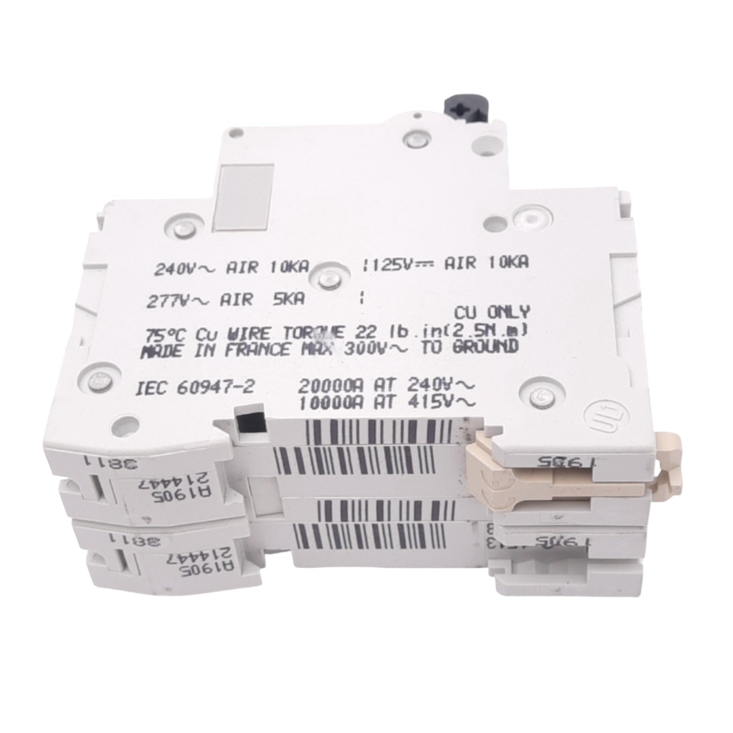 Used Merlin Gerin 24447 C60N-2P-6A-C Circuit Breaker, 480Y/277VAC Max, 6A, DIN Rail