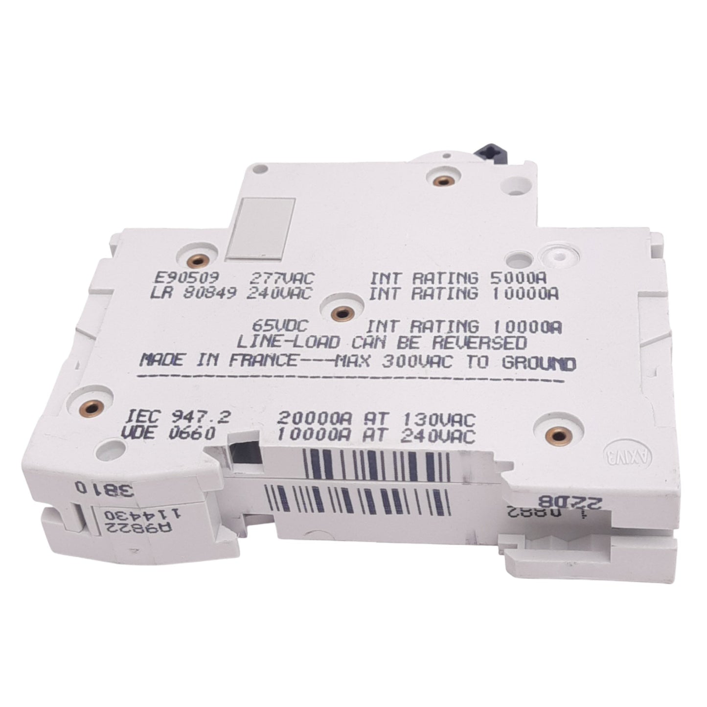 Used Merlin Gerin 24430 C60N-1P-6A-C Circuit Breaker, 277VAC Max, 6A, DIN Rail