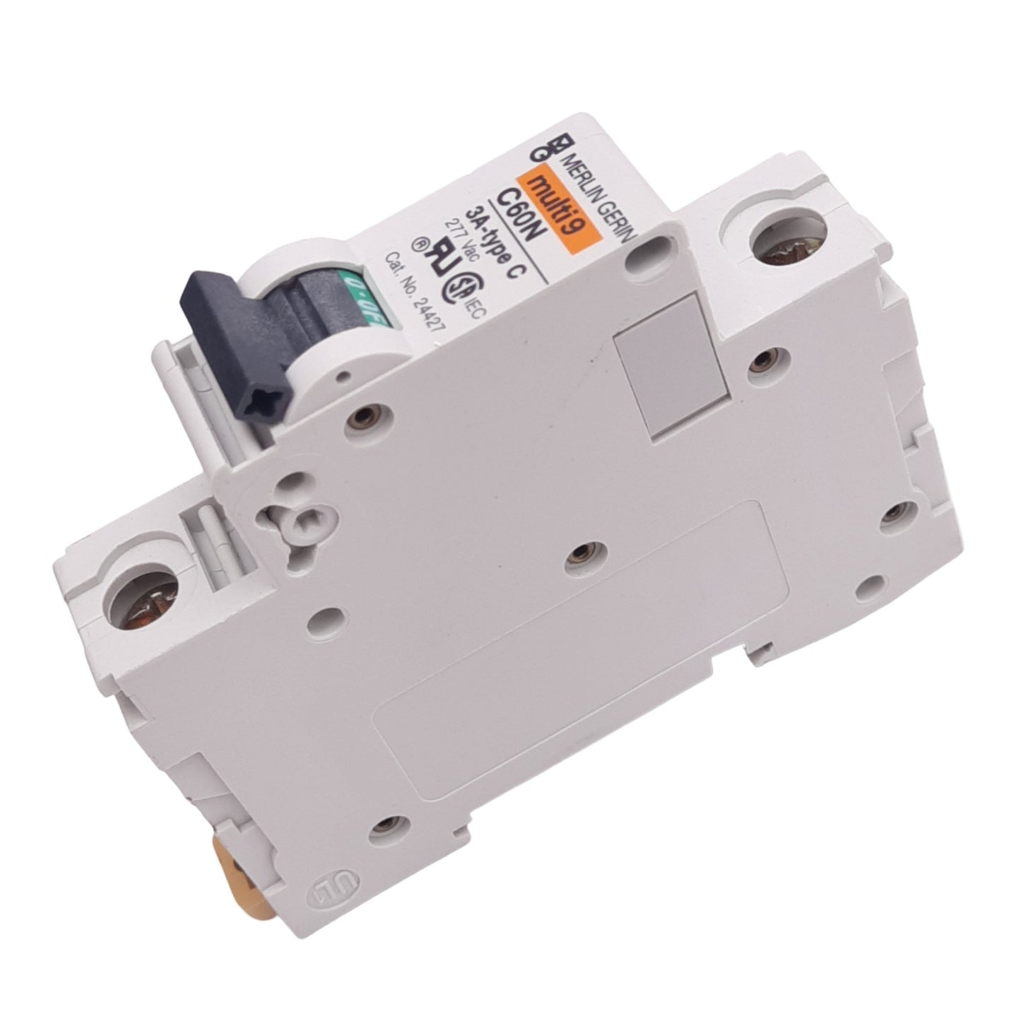 Used Merlin Gerin 24427 C60N-1P-3A-C Circuit Breaker, 277VAC Max, 3A, DIN Rail