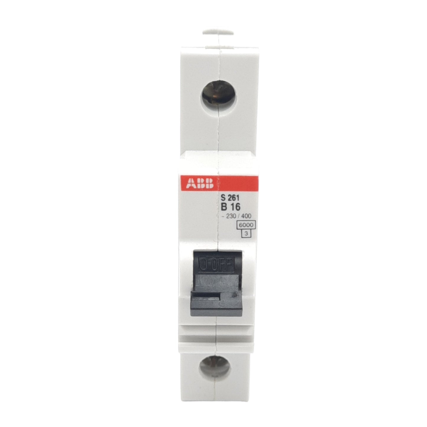 New – Open box ABB S261-B16 Circuit Breaker, 1-Pole, 16A, 400/230VAC Max, DIN Rail Mount